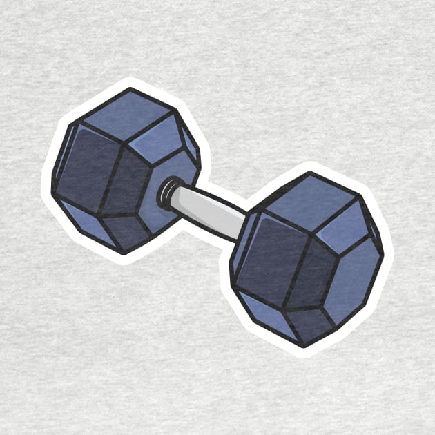 Gym Dumbbells Sticker vector illustration. Gym fitness object icon concept. Low weight dumbbells sticker logo design. Dumbbell for training body muscles sticker design logo. by AlviStudio